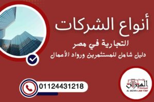 أنواع الشركات التجارية في مصر 2025 للمستثمرين ورواد الأعمال